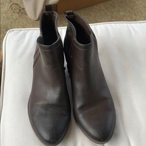 Guess Chocolate Brown Leather Booties